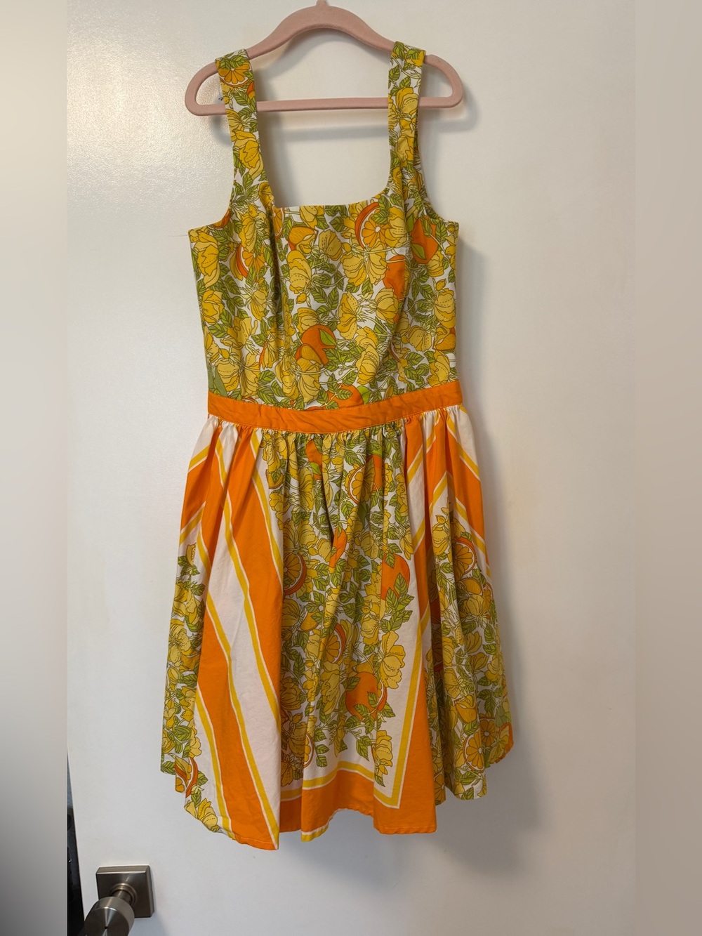 J.Crew Stefania Dress Limone Scarf Print size 00
